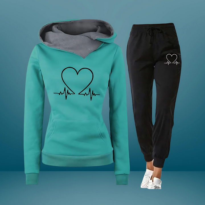 Ilse | Trainingspakken Dames Hoodie met Hartprint