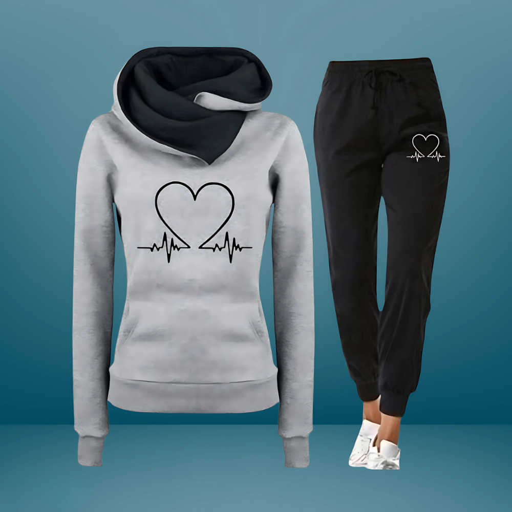 Ilse | Trainingspakken Dames Hoodie met Hartprint