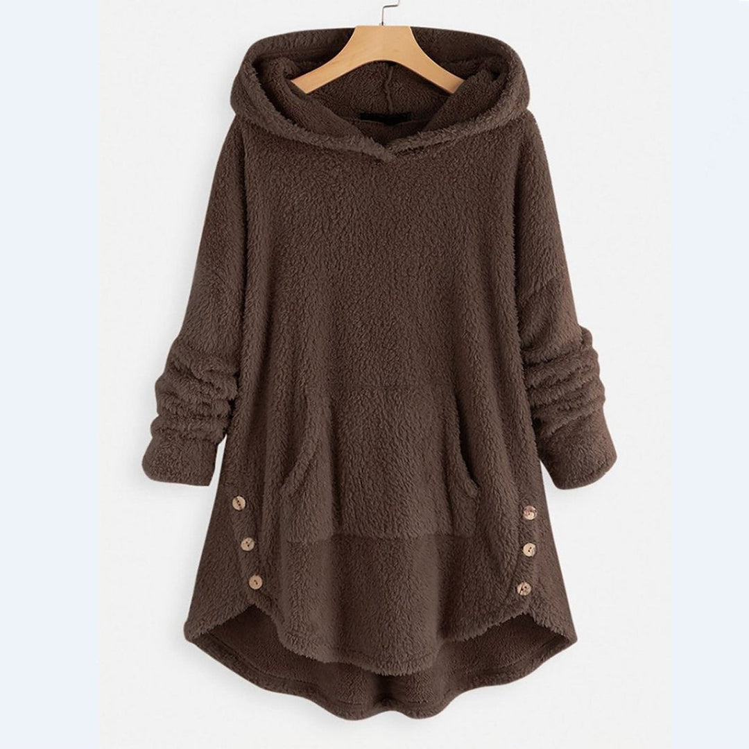 Ines | Women's Cute Fleece Zipper Hoodie with Cat Print