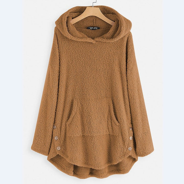 Ines | Women's Cute Fleece Zipper Hoodie with Cat Print