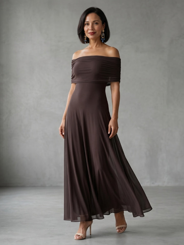 Iris | Avondjurken Feestjurken Dames Off Shoulder Maxi