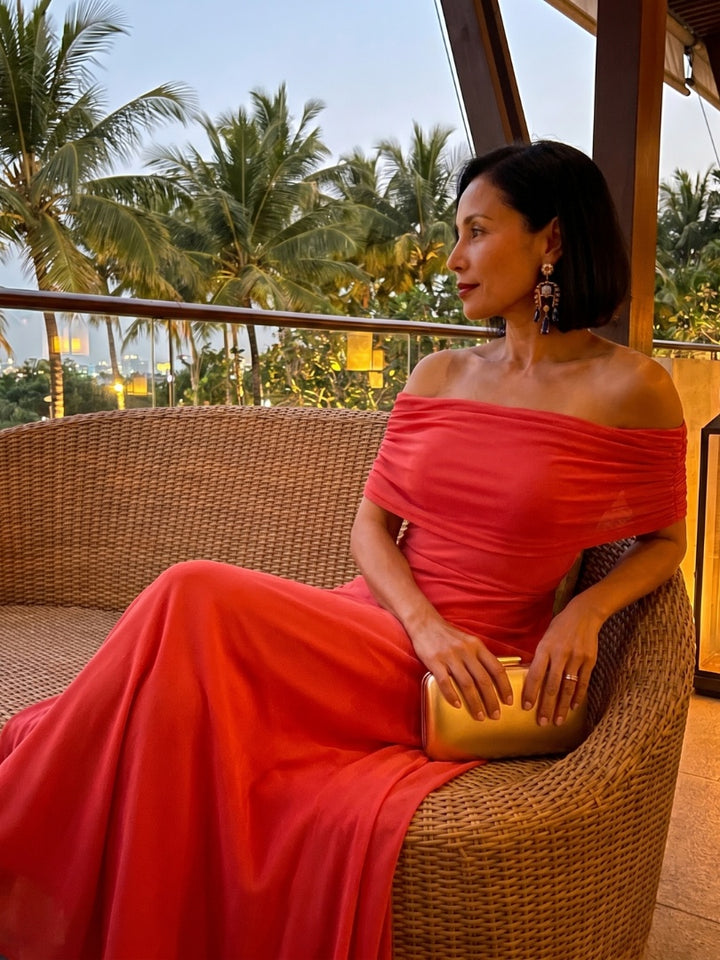 Iris | Avondjurken Feestjurken Dames Off Shoulder Maxi