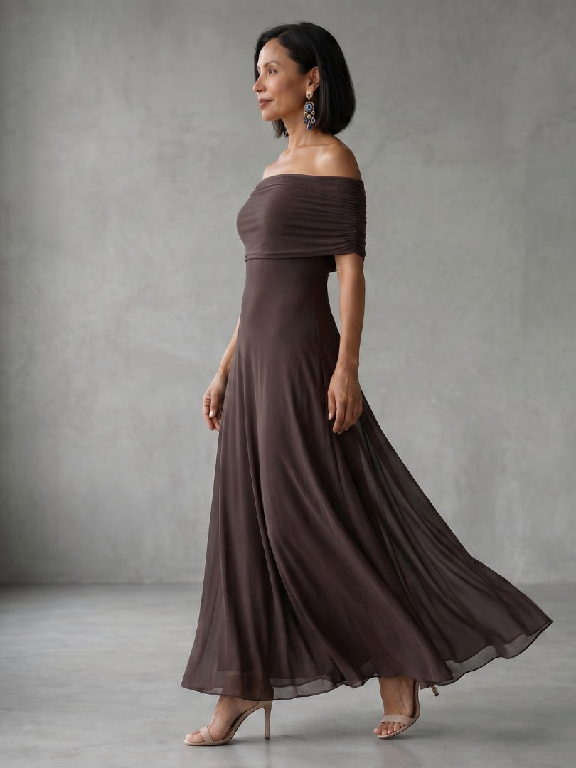 Iris | Avondjurken Feestjurken Dames Off Shoulder Maxi