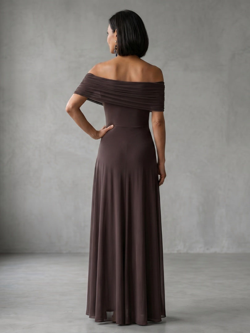 Iris | Avondjurken Feestjurken Dames Off Shoulder Maxi