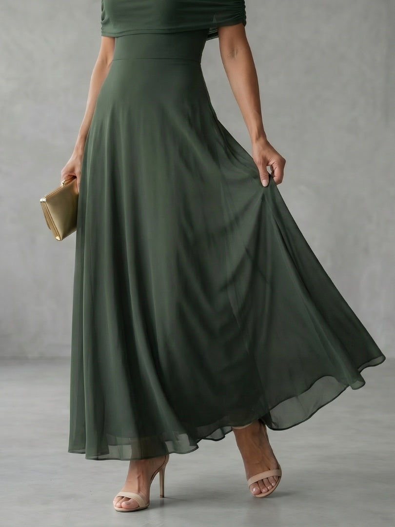 Iris | Avondjurken Feestjurken Dames Off Shoulder Maxi