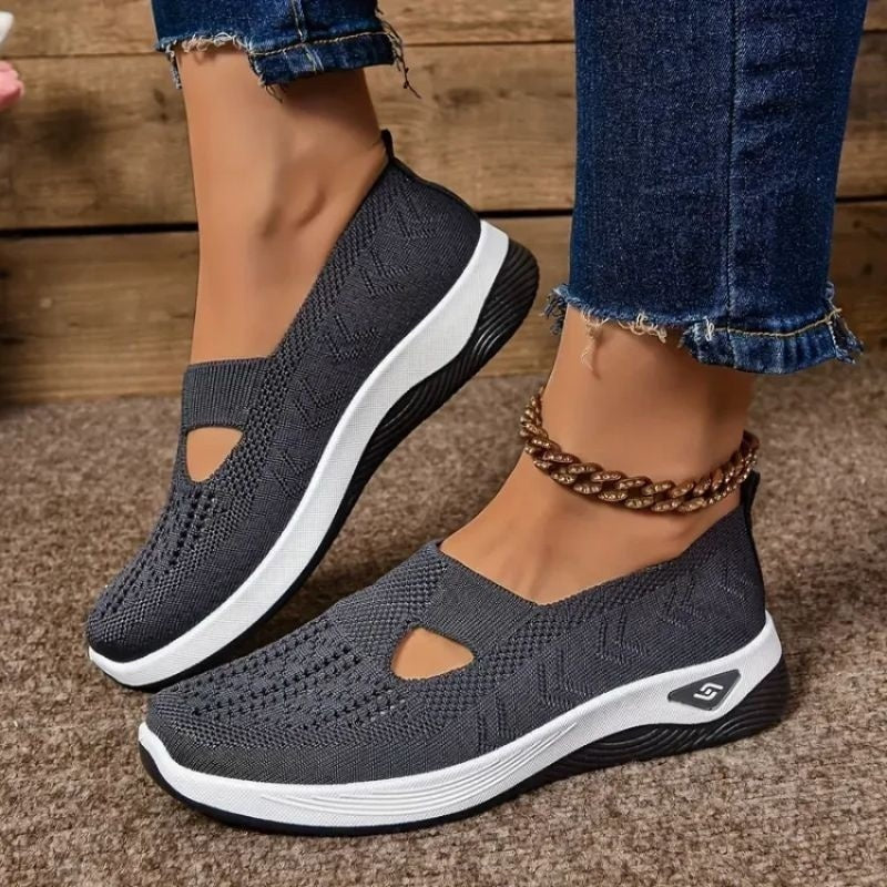 Isa | Sneakers Dames Slip-On Gebreid Instap