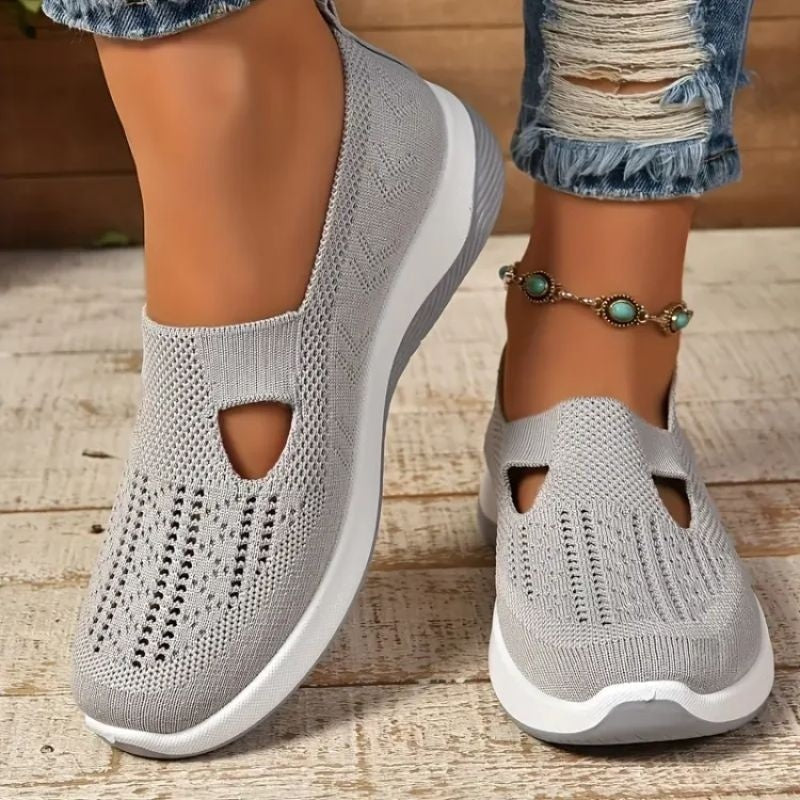 Isa | Sneakers Dames Slip-On Gebreid Instap