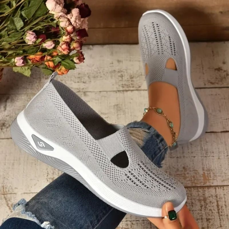 Isa | Sneakers Dames Slip-On Gebreid Instap