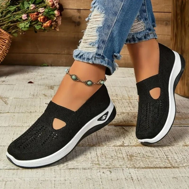 Isa | Sneakers Dames Slip-On Gebreid Instap