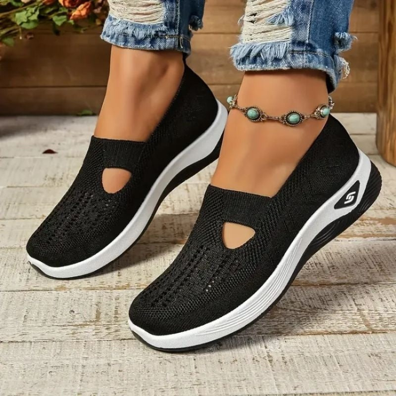 Isa | Sneakers Dames Slip-On Gebreid Instap