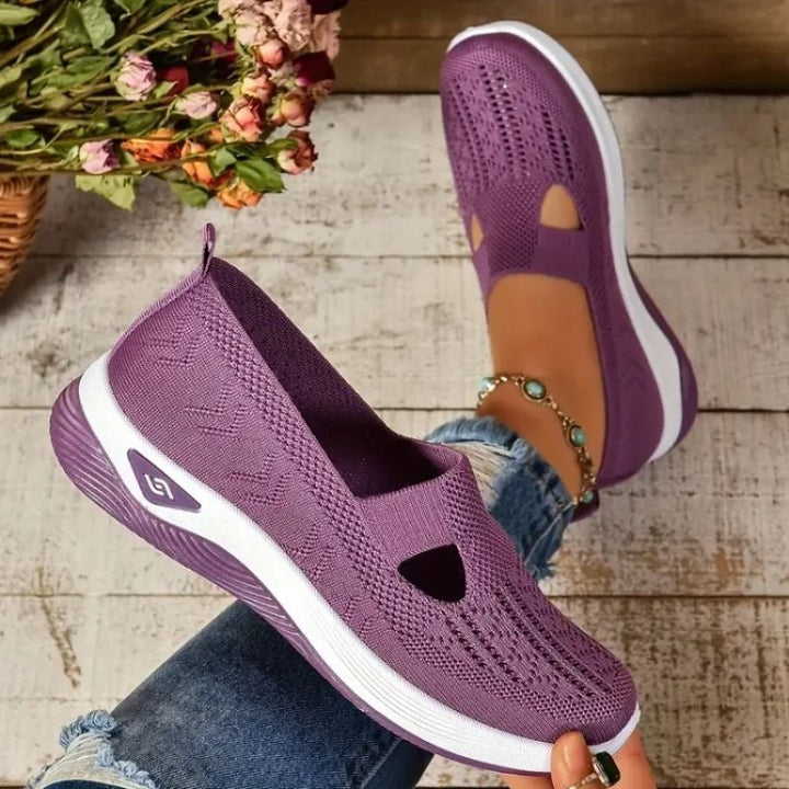 Isa | Sneakers Dames Slip-On Gebreid Instap
