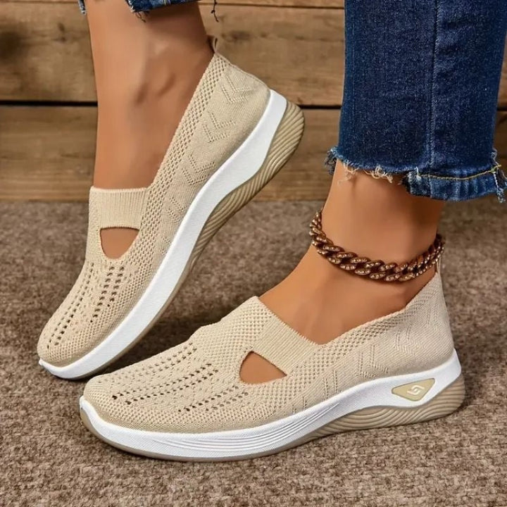 Isa | Sneakers Dames Slip-On Gebreid Instap