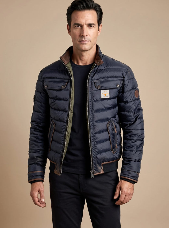 Jasper | Men's Quilted Puffer Jacket with Stand Collar