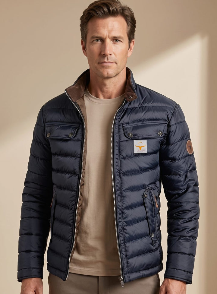 Jasper | Men's Quilted Puffer Jacket with Stand Collar