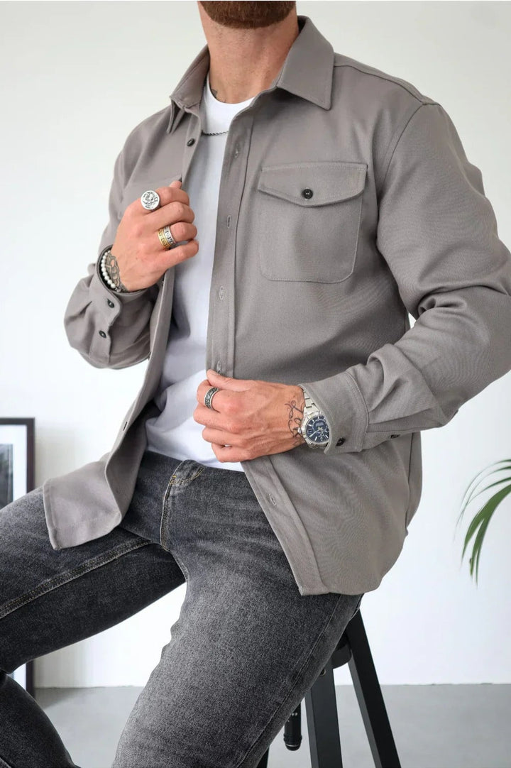 Jeroen | Overshirt Heren Lange Mouwen Borstzak
