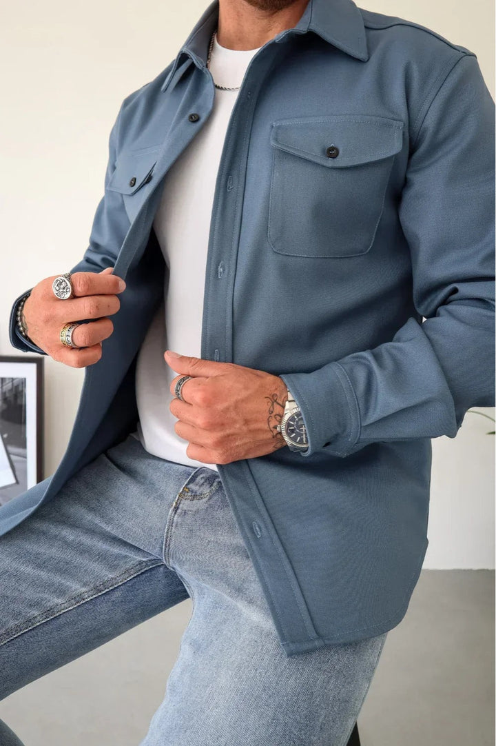 Jeroen | Overshirt Heren Lange Mouwen Borstzak