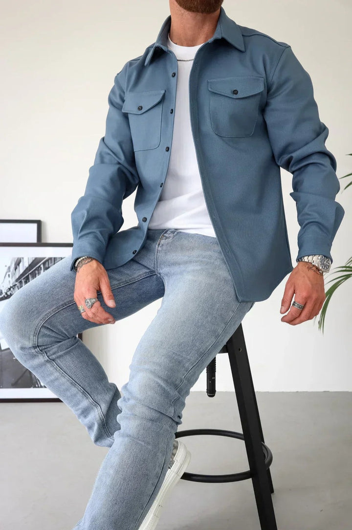 Jeroen | Overshirt Heren Lange Mouwen Borstzak