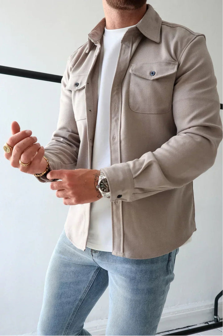 Jeroen | Overshirt Heren Lange Mouwen Borstzak