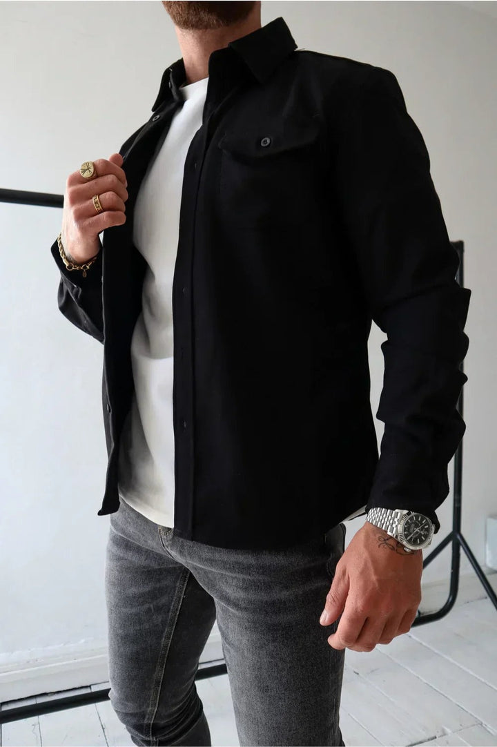 Jeroen | Overshirt Heren Lange Mouwen Borstzak