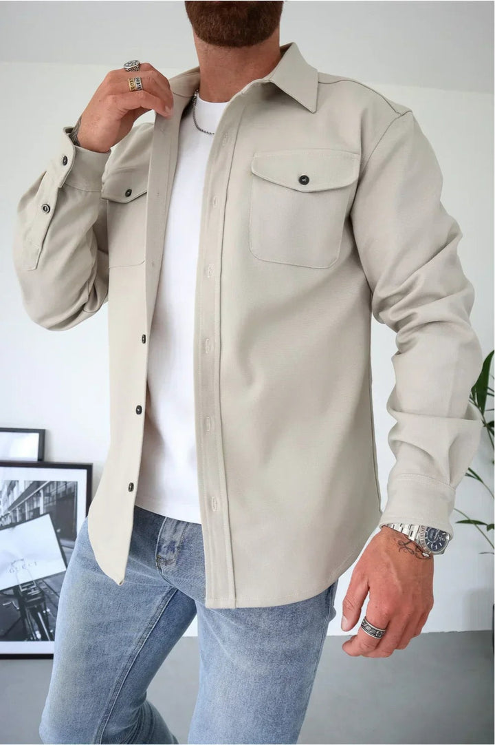 Jeroen | Overshirt Heren Lange Mouwen Borstzak