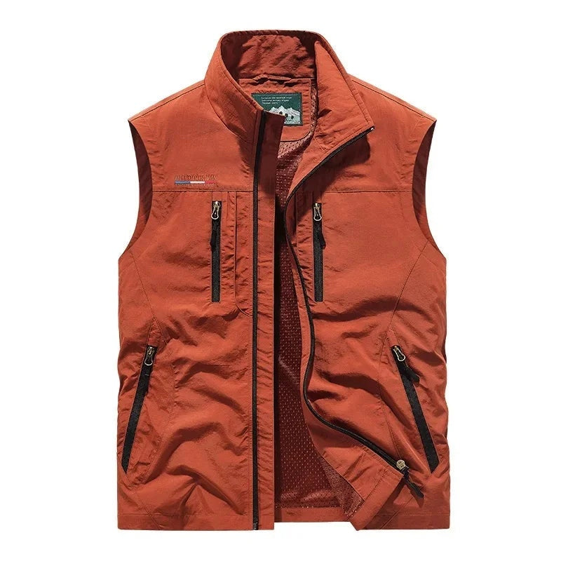 Jeroen | Vestjes Heren Multi-Pocket Nylon Vest met Rits