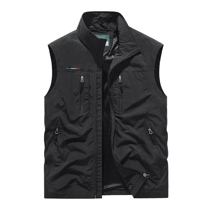 Jeroen | Vestjes Heren Multi-Pocket Nylon Vest met Rits