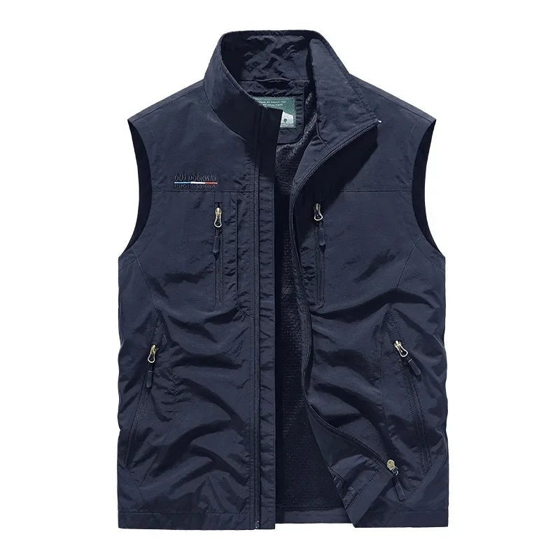 Jeroen | Vestjes Heren Multi-Pocket Nylon Vest met Rits
