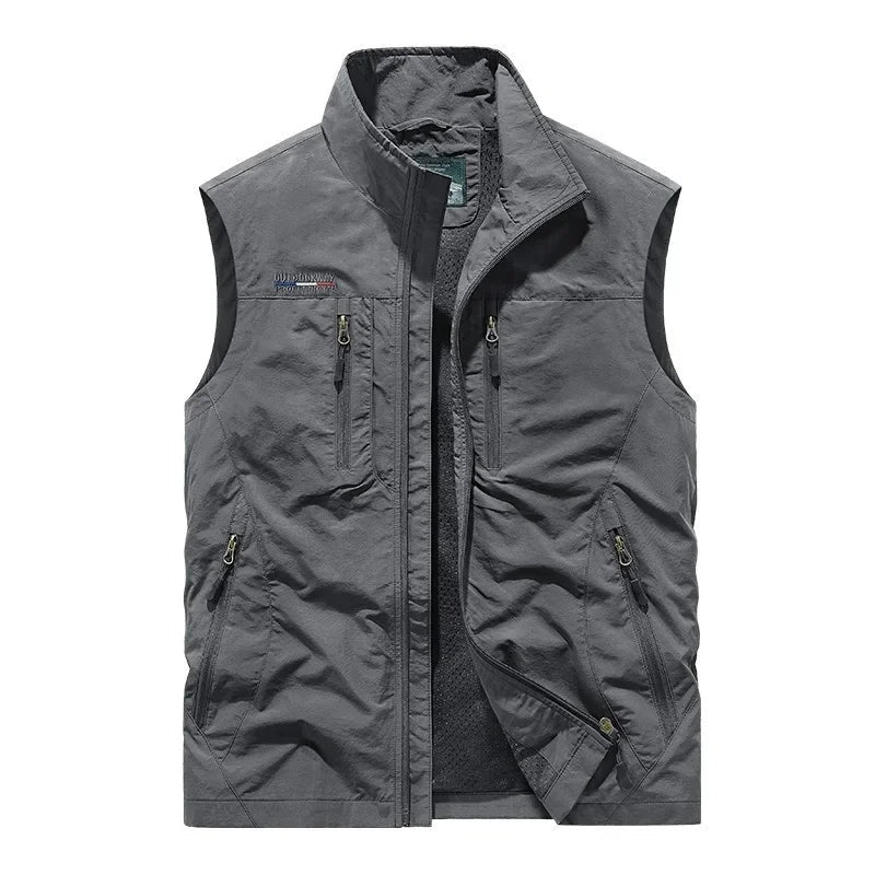 Jeroen | Vestjes Heren Multi-Pocket Nylon Vest met Rits