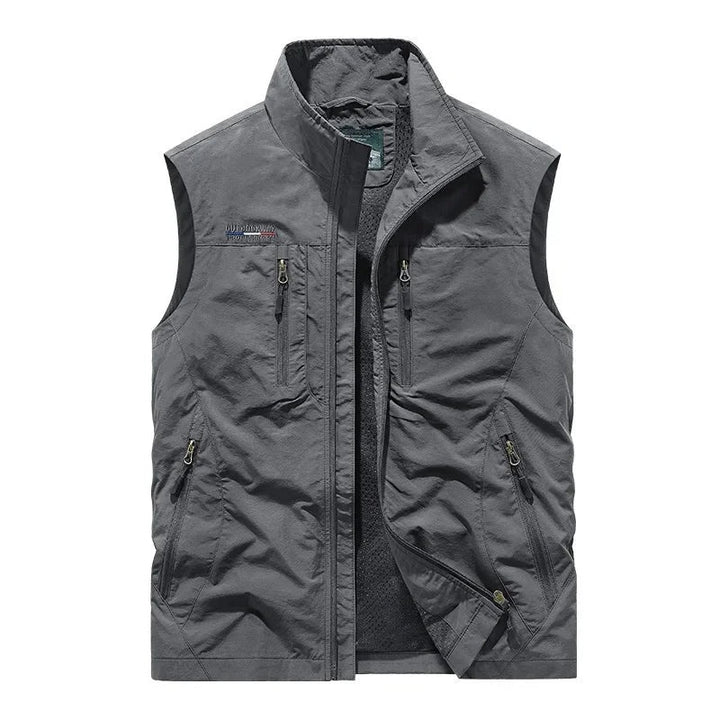 Jeroen | Vestjes Heren Multi-Pocket Nylon Vest met Rits