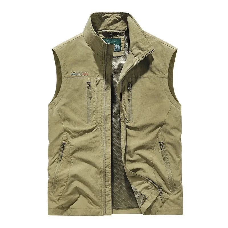 Jeroen | Vestjes Heren Multi-Pocket Nylon Vest met Rits