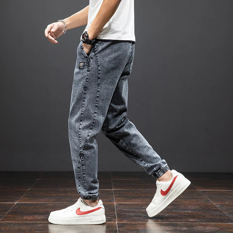 Joep | Denim Joggingbroek Heren Stretch Elastische Taille