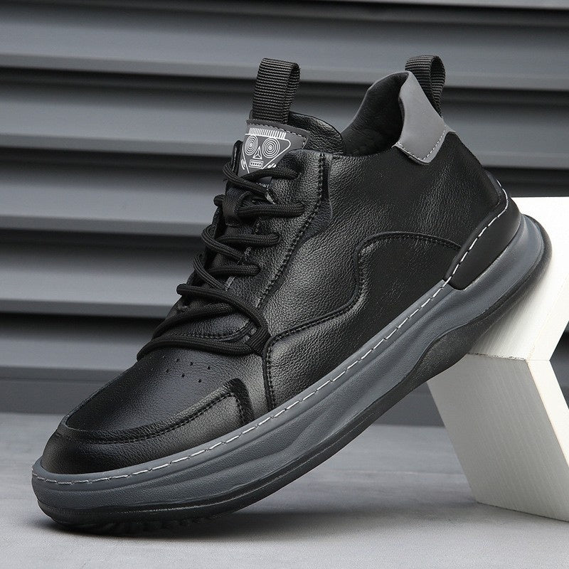 Joost | Leren Sneakers Heren Veters Dikke Zool