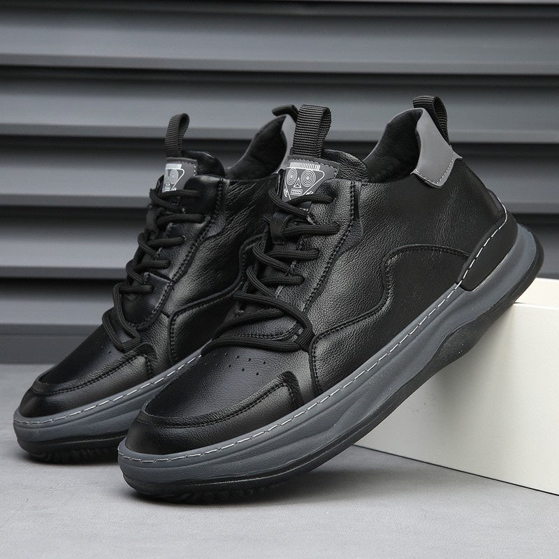 Joost | Leren Sneakers Heren Veters Dikke Zool