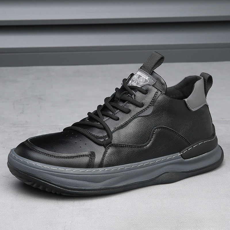 Joost | Leren Sneakers Heren Veters Dikke Zool