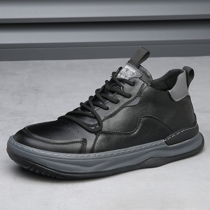 Joost | Leren Sneakers Heren Veters Dikke Zool
