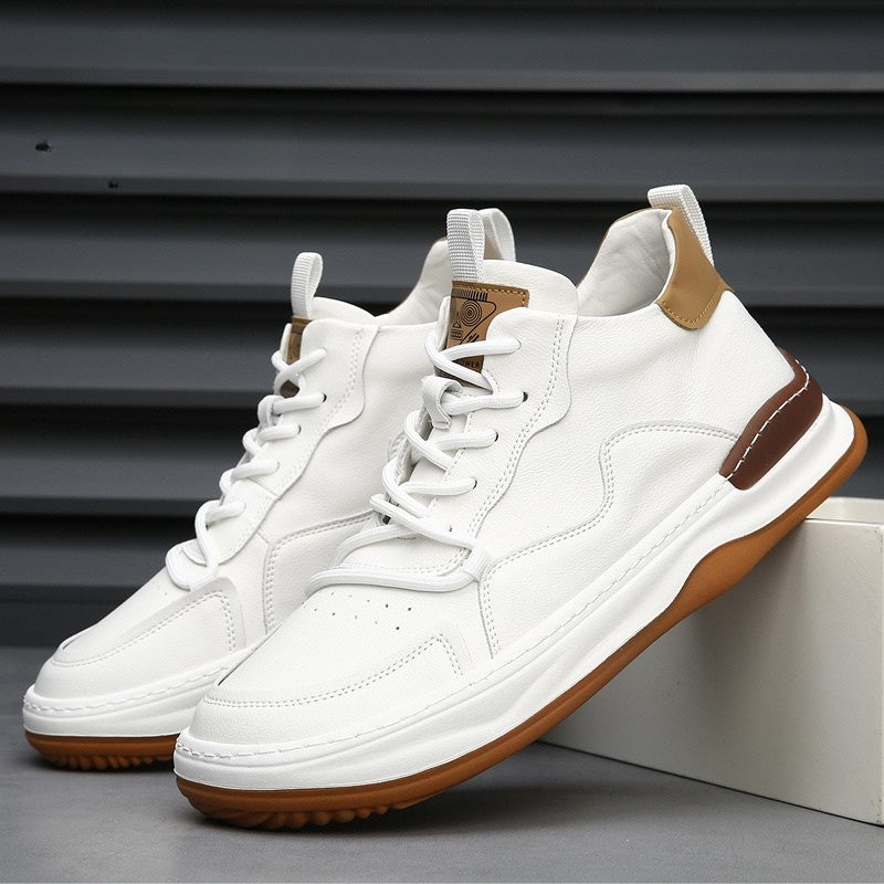 Joost | Leren Sneakers Heren Veters Dikke Zool