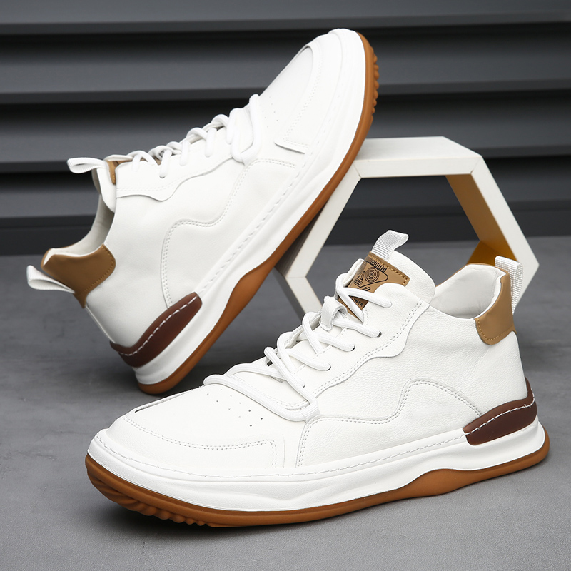 Joost | Leren Sneakers Heren Veters Dikke Zool