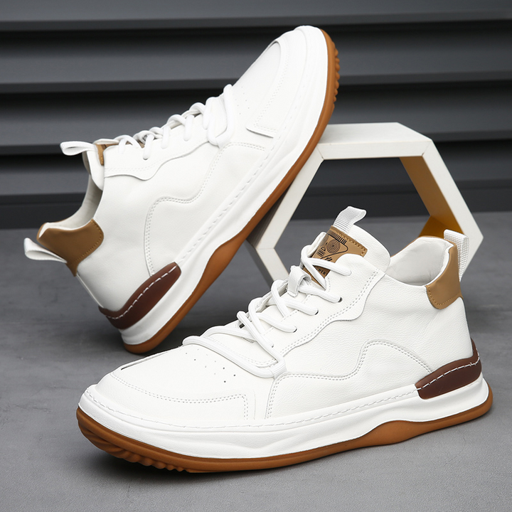 Joost | Leren Sneakers Heren Veters Dikke Zool