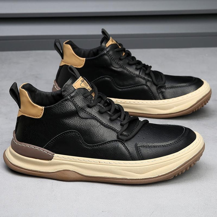 Joost | Leren Sneakers Heren Veters Dikke Zool