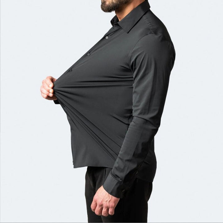 Joost | Slim Fit Overhemd Heren Lange Mouw Elastisch