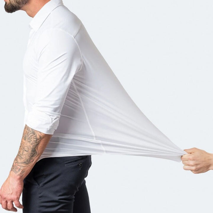 Joost | Slim Fit Overhemd Heren Lange Mouw Elastisch