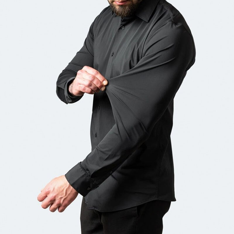 Joost | Slim Fit Overhemd Heren Lange Mouw Elastisch