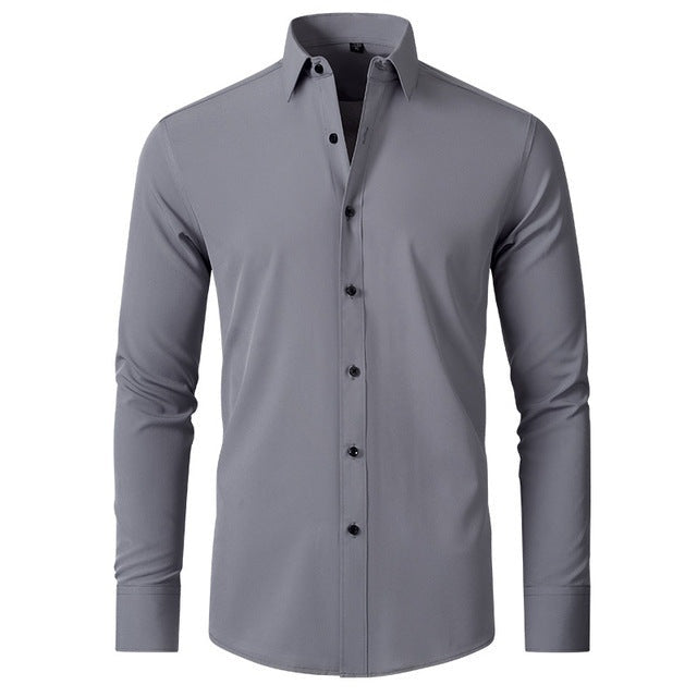 Joost | Slim Fit Overhemd Heren Lange Mouw Elastisch