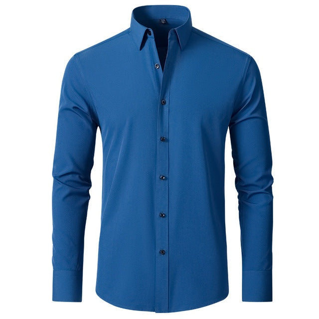 Joost | Slim Fit Overhemd Heren Lange Mouw Elastisch