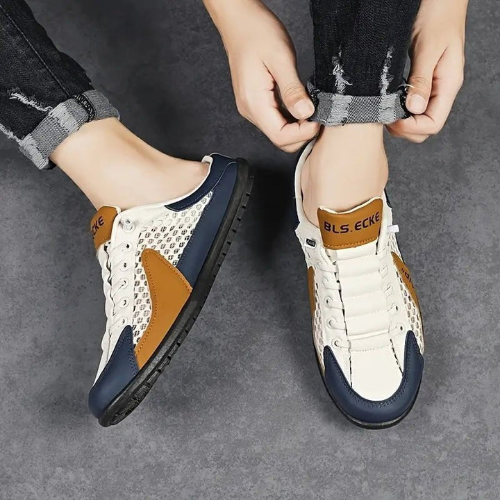 Joost | Sneaker Mules Heren Half Schoen Open Achterkant Veterschoenen