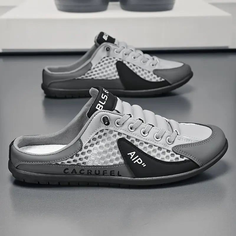 Joost | Sneaker Mules Heren Half Schoen Open Achterkant Veterschoenen