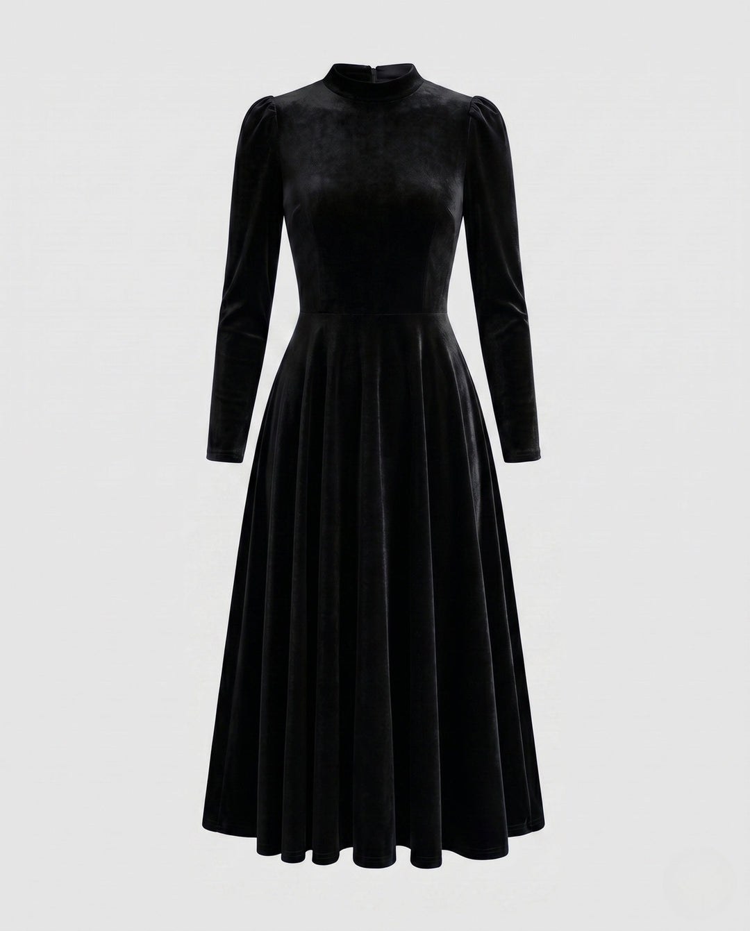 Josephine | Women's Long Sleeve Velvet Cocktail Dress Midi