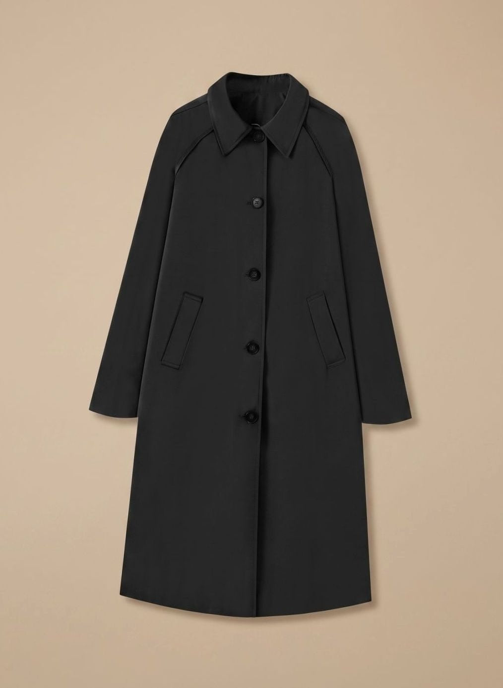Josephine | Women's Long Trench Coat with Plaid Lining