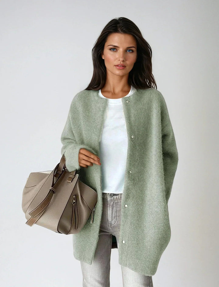 Josephine | Women's Oversized Wool Cardigan Sweater with Buttons
