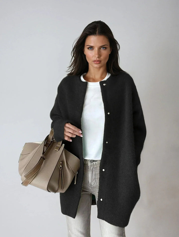 Josephine | Women's Oversized Wool Cardigan Sweater with Buttons